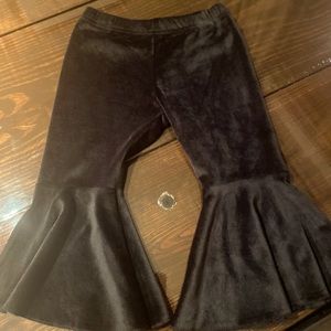 Bailey Blossoms Black velvet bell bottoms